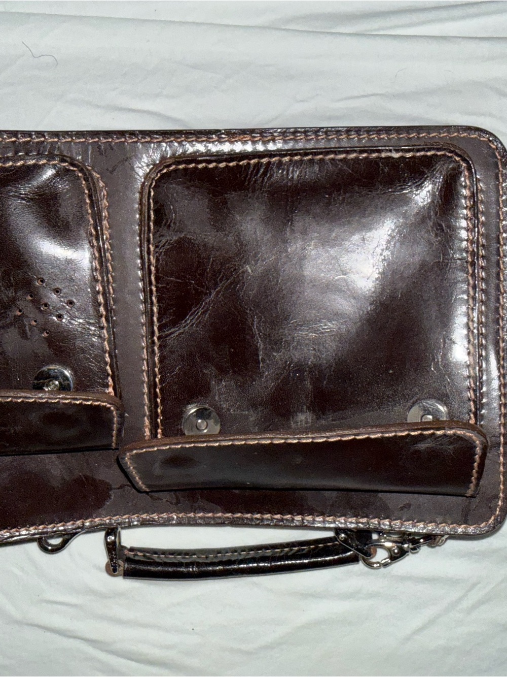 Classic Dark Brown Leather Men’s Satchel - Genuine Leather